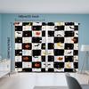 2pcs Halloween Curtains - & Checkered with Pumpkins   Bats   Stars   Moon - Light Filtering Window Drapes for Living Room   Bedroom