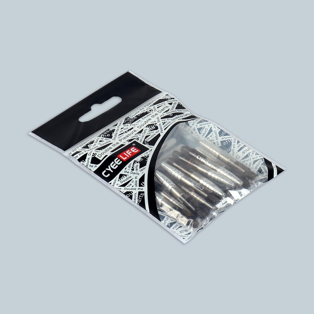 CyeeLife 15 pièces de tiges et corps de fléchettes, pièces en aluminium et en plastique transparent