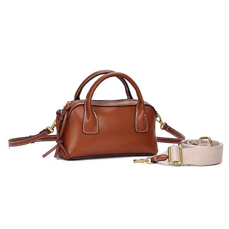 Cross-border Bags New All-matching Niche Bowling Simple Fashionable High-end Cross-slung Handbag темно-коричневого