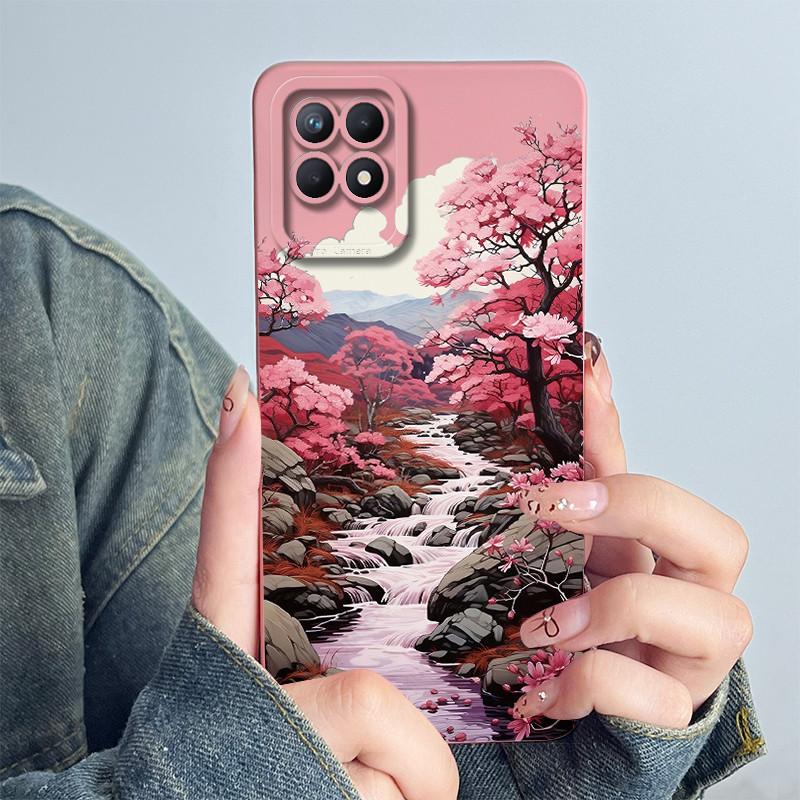 For OPPO Realme 8i 4G Phone Case RMX3151 RMX3286 Soft Silicone Capa for realme Narzo 50 Lovely panda Cartoon Flower Funda Cover