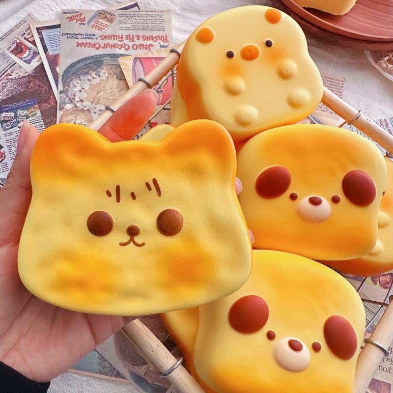 Squishy Cat Toast Stress Relief Toy With Slow Rebound For Relaxation And Hand Exercise