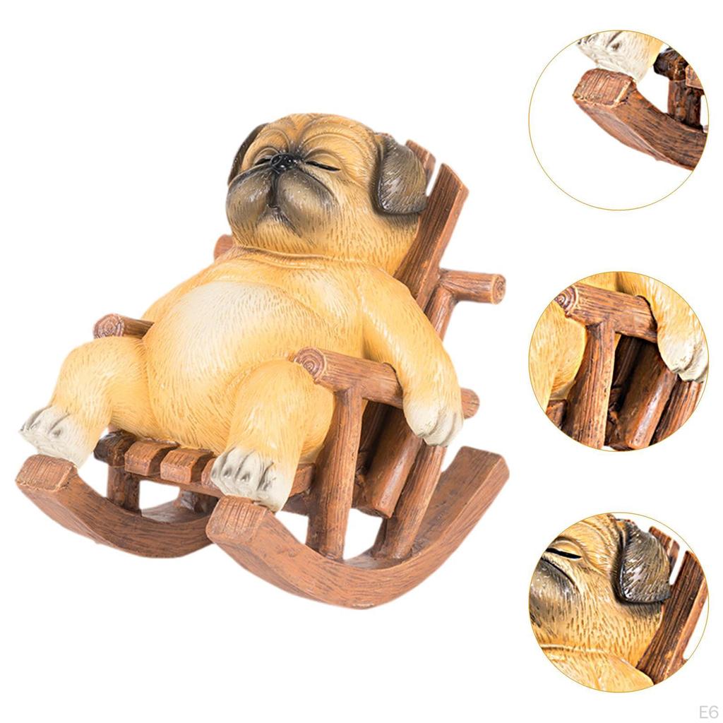 Schaukelstuhl-Figur mit Tiermotiv, Heimdekoration, Akzentstück