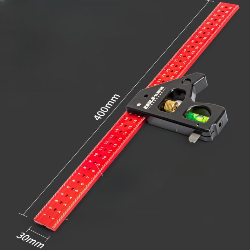 Gauges Heavy Duty High-precision Woodworking Stainless Steel Multifunction Combined Angle Ruler 30/40cm Long Movable Angle Ruler