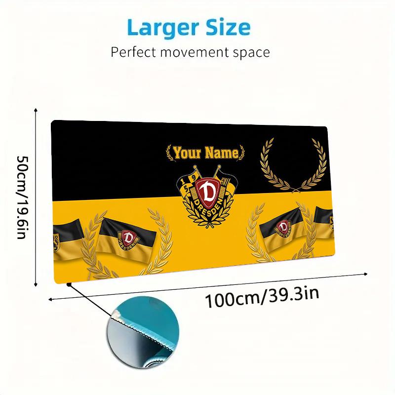Sg Dynamo Dresden Custom Name Large Size Mouse Pad Large Gaming Table Cushion Non-slip Laptop Tablet Big Mousepad XXL Mat Mini PC Playmat With Lock ed