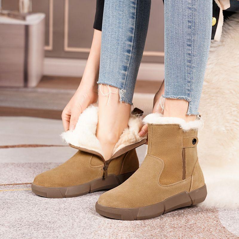 

2023 осенне-зимняя мода, универсальные утепленные хлопковые сапоги, теплые ботинки, детские полусапоги, цельные зимние сапоги на мягкой подошве с плоской подошвой