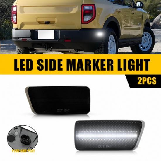 

2x White LED Side Marker Lights Rear for Ford Bronco Sport Base