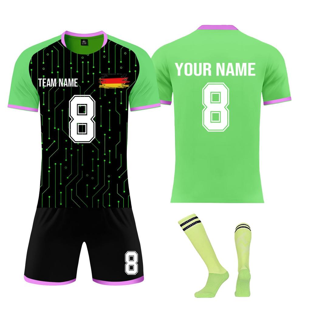 Kit de camisas personalizadas masculinas meninas com número de nome camisas de futebol personalizadas para meninos terno de treinamento