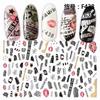 Self Adhesive Flower Unicorn Pattern Nail Art Decorations Stickers And Decals Acrylic Manicure Nails Supplies Tool HQ