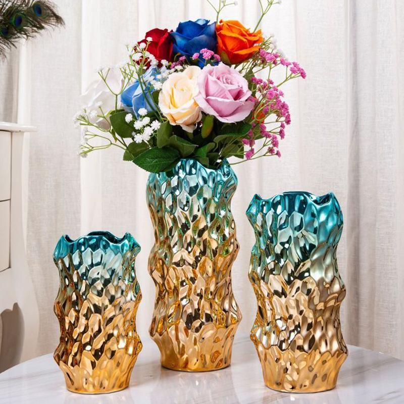 Vase Keramikkvase Europeisk Klassisk Vase Hjem Hotell Blomsterarrangement Mote Ornament Vase