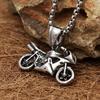 Pendente da Moto in Acciaio Inossidabile 316L Vintage Punk Collane da Cavaliere per Uomini Ragazzi Hip Hop Biker Gioielli da Festa Regalo Dropshipping