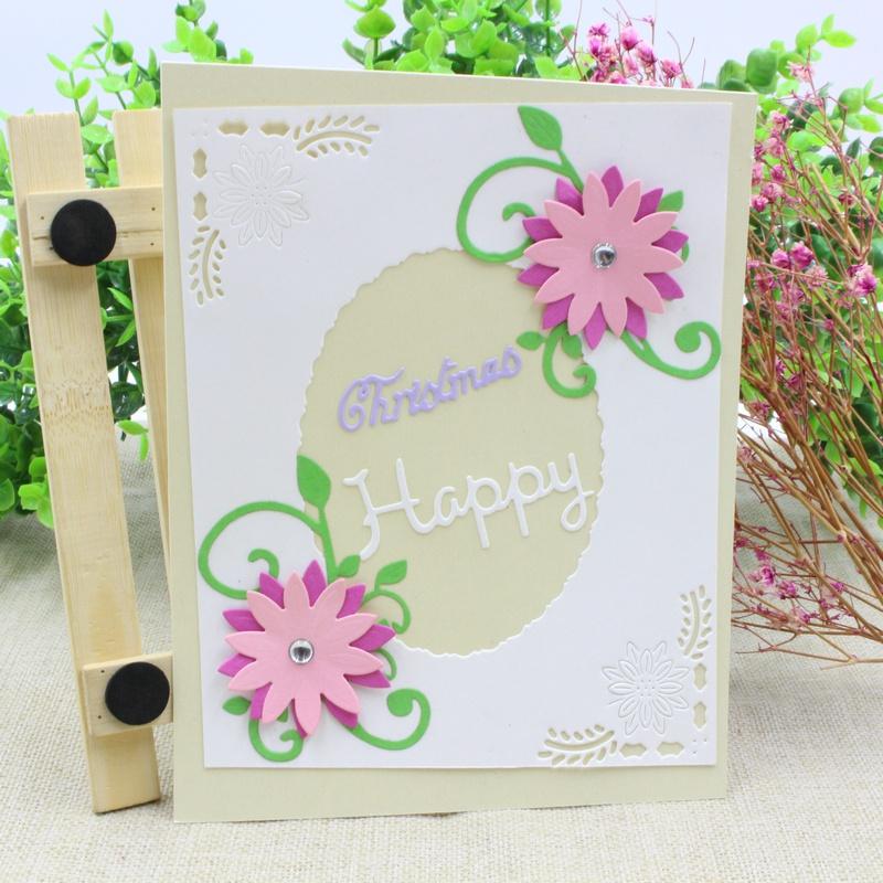 Winkel-Blumen-Spitzen-Stanzformen, Metallschablone, DIY, Scrapbooking, Album, Papier, Karte, Prägung, Handwerk, gestanzt