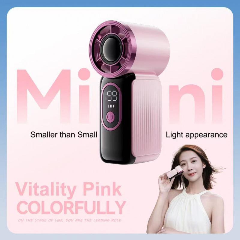 

Mini Handheld Cold Turbine Fan: Portable, USB Rechargeable with Digital Display and Strong Wind for Outdoor Camping 89.5*35.4*43.5mm