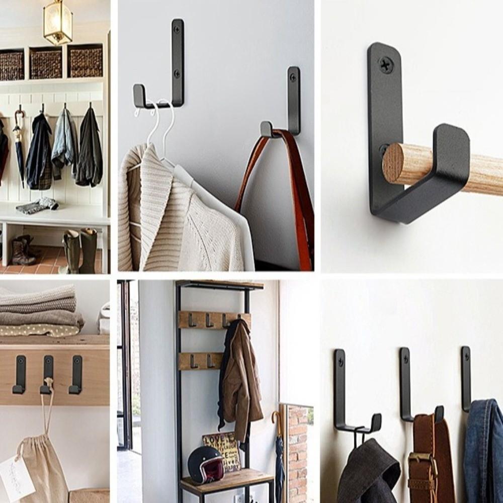 5pcs/set Metal Coat Rack Hooks Single Claw Hooks with Screws Wall Hooks Space Saving Multi-Purpose Clothes Hanger