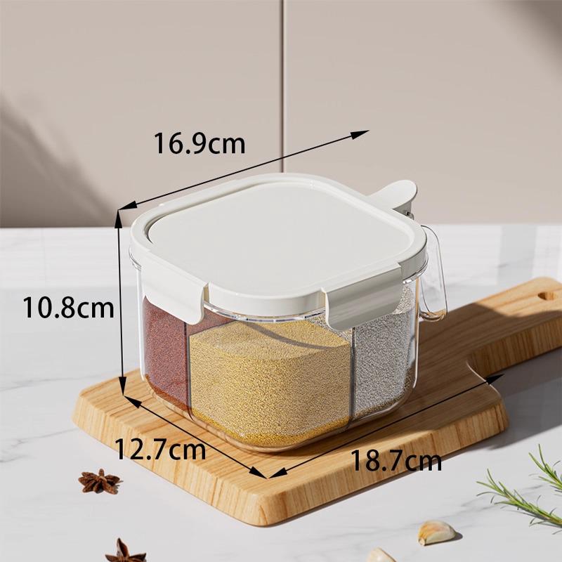 

4-in-1 Large Capacity Moisture-Proof Seasoning Jar with Sealed Storage and Portion Control