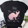 Maglietta Gatto Sphynx, , , Regalo Divertente per Amante dei Gatti, Maglietta Carina per Animali Domestici, Maglietta per Amante dello Sphynx, Maglietta Sphinx, Mamma Sphynx, Papà, Animale Senza Pelo