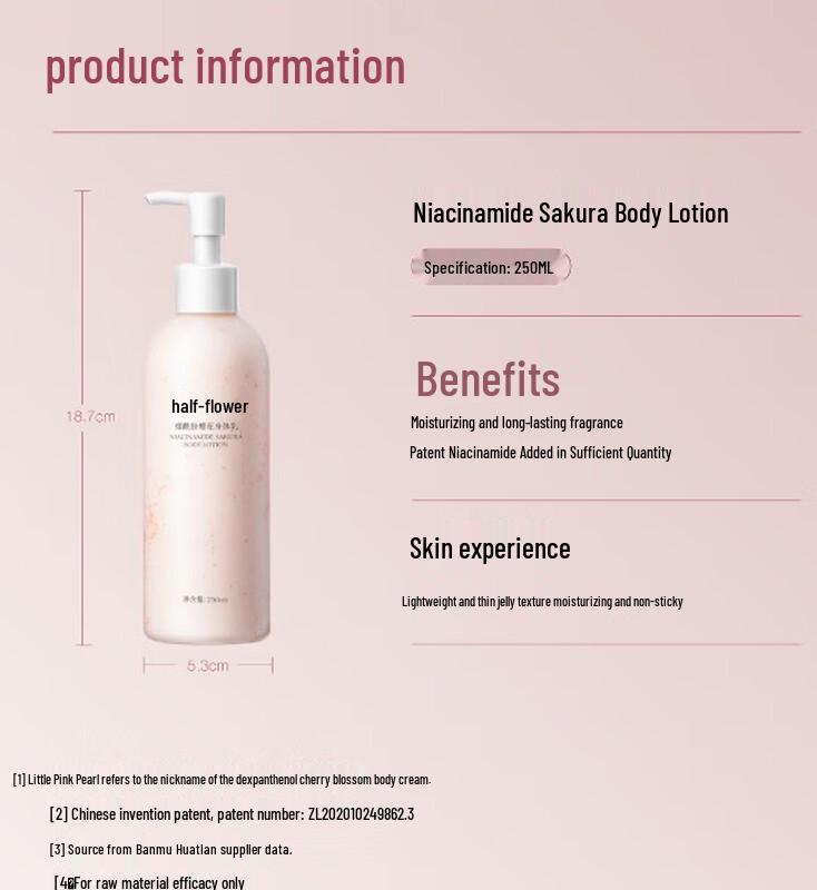 Half Acre Flower Field Nicotinamide Cherry Blossom Body Care Set