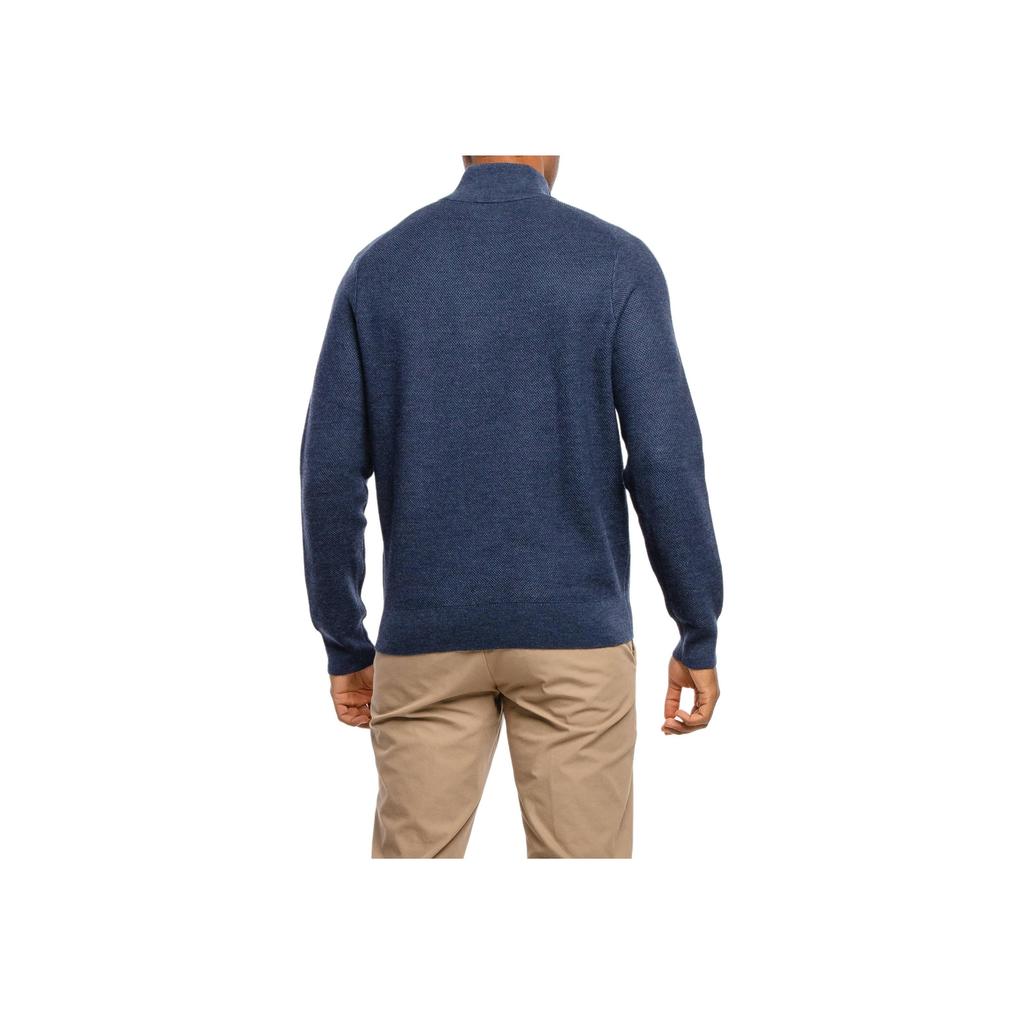Polo Ralph Lauren FW23 Small Pony Logo Embroidered Half-Zip Knit Long Sleeve Sweatshirt Men Sweatshirt Navy-Blue MNPOSWE16820404-410