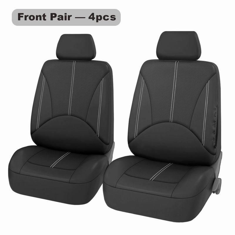 All-Season Universal 9-Piece PU Leather Car Seat Cover