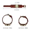 JewelryWe Wristwatch for Men and with a Retro Stylish Leather and Alloy Perfect for Birthdays and Day Brown Antique-Style Women, Unisex, Dial-Style
