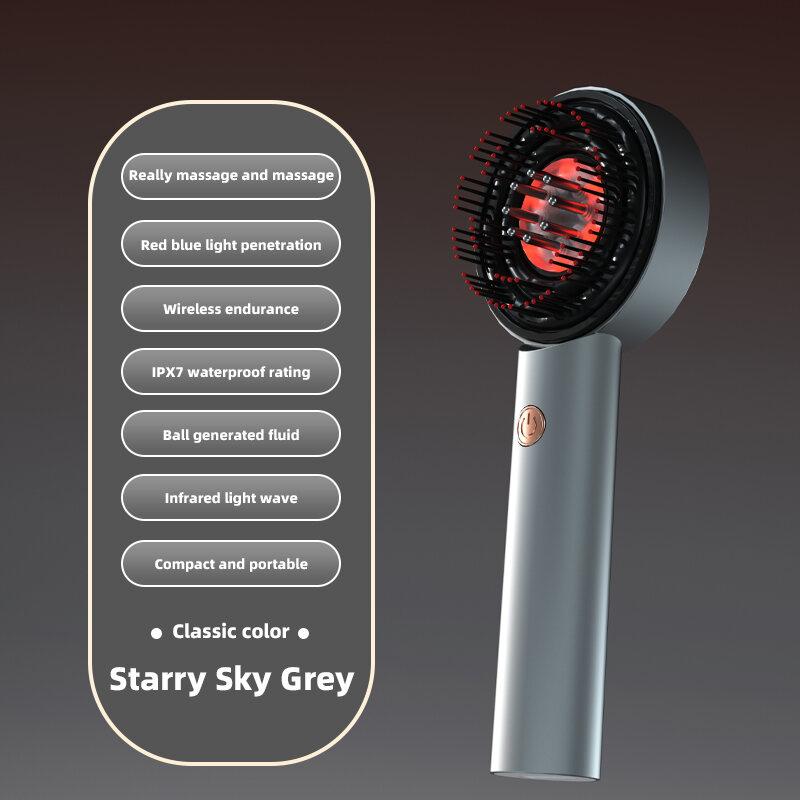 

3 Modes Red Light Massage Comb Vibration Promotes Hair Growth And Improves Hair Follicle Strength Red Light Nourish Scalp серый
