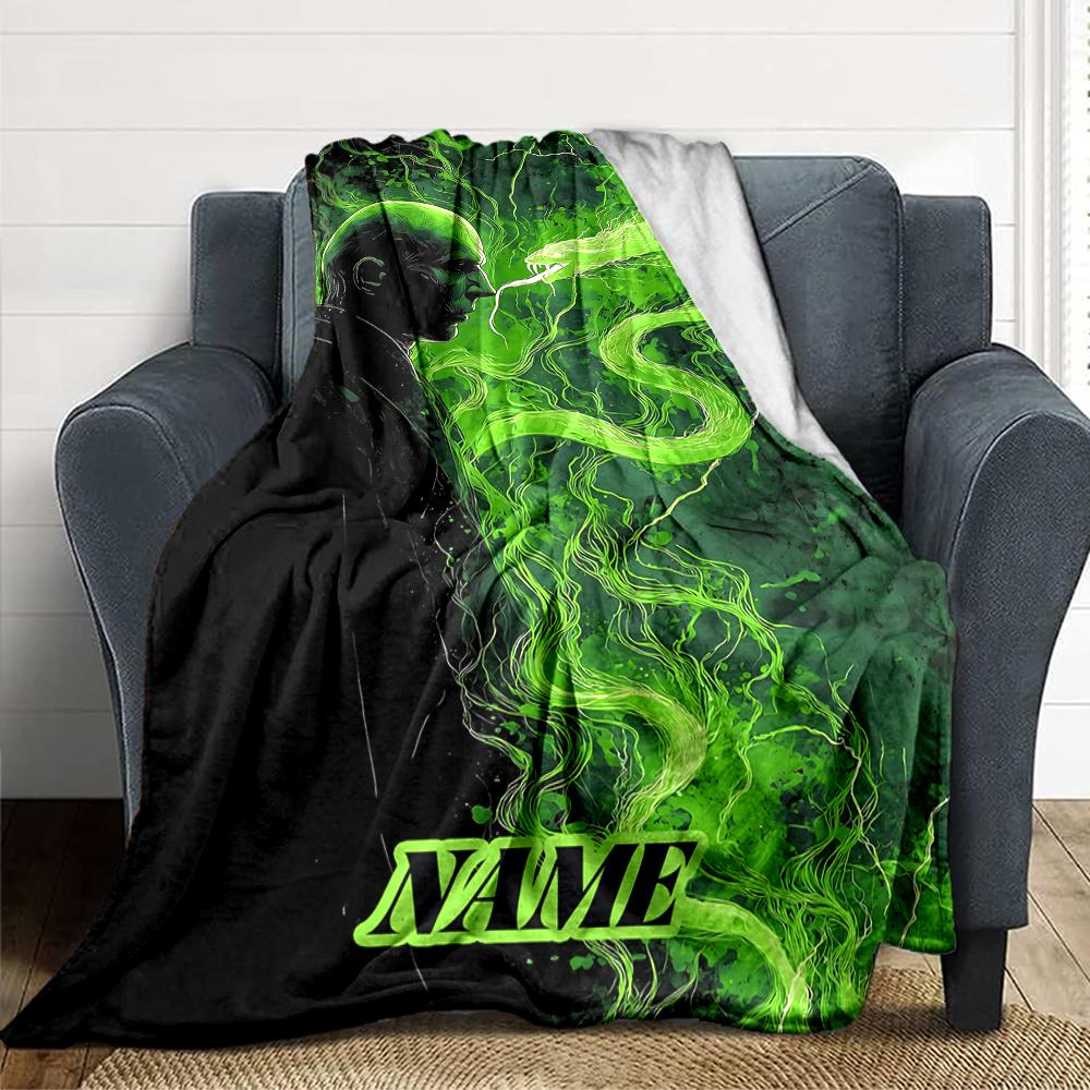 Custom Name Dark Magic blanket for Couch & Bed, Plush Cozy Fuzzy Blanket Super Soft & Warm Blankets for Fall and Winter. 090886
