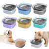 Pet Water Bowl No Spill 2L Spill Proof Clear Dog Water Bowl Anti Splash No Mess Cat Water Dispenser for Sloppy Messy