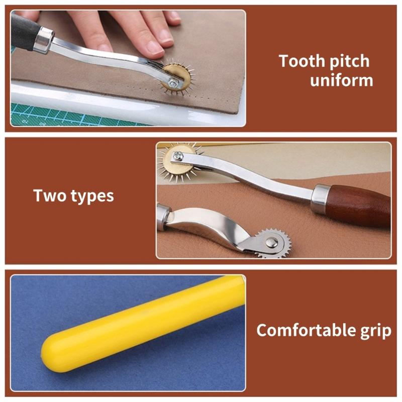 20Pcs Leather Needle Point Tracing Wheel, 2MM 4MM Tracing Wheel Sewing Tool Leather Stitching Marking Spacing Wheel Tool