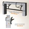 Pull-Up Bar Doorway Pull-Up Bar with Resistance Bands Padded Handles 100 X 43 X 27 Cm Black