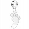 Silver Pendant Hanging Foot Baby Foot Family Love Silver 925