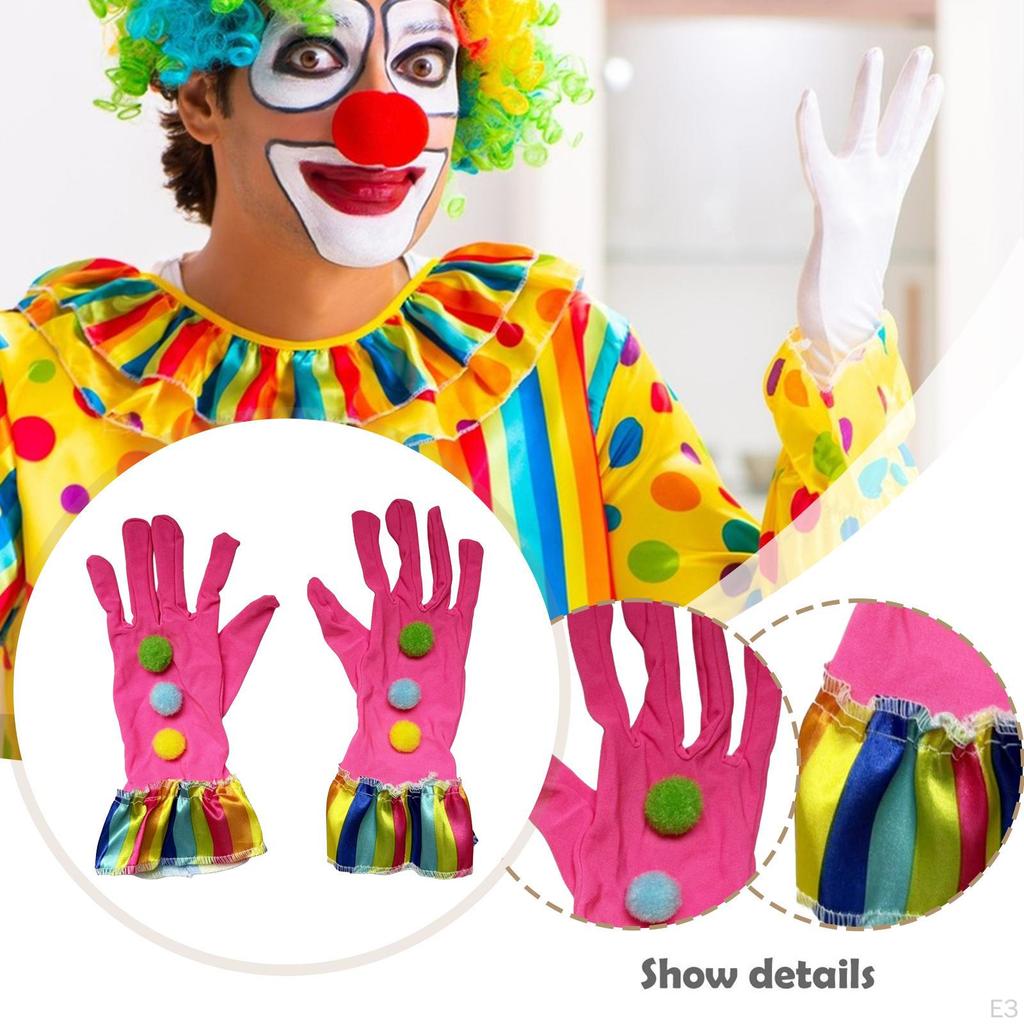 Halloween Clown Gloves Adult Cosplay for Events Themed Party Holiday Christmas