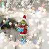 Christmas Pendant Creative Shape Adorable Appearance Lanyard Design Wide Application Easy To Hang Grinch Character Xmas Tree Hanging Decoration