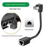 Right Angle CAT6 RJ45 Ethernet Extension Cable 1Pcs Male to Female Elbow for Narrow Space Network Port Extending