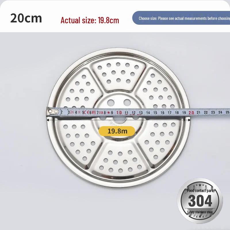 304 Stainless Steel Steaming Plate for Baozi and Dumplings - Round Steamer Sheet for Home Water Bath Use