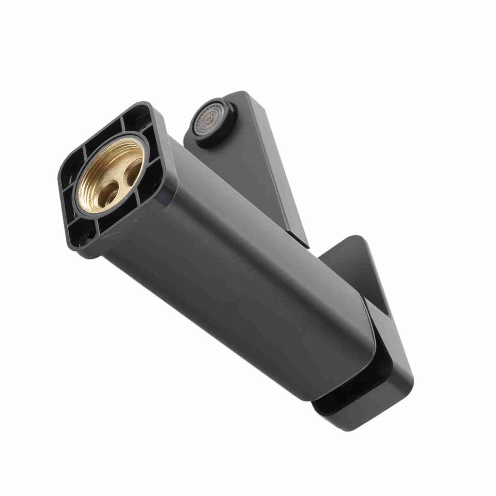 Badezimmer-Wasserhahn, Einlochmontage, Edelstahl, modern, verstellbar, heiß/kalt, Waschbecken-Wasserhahn für Badezimmer