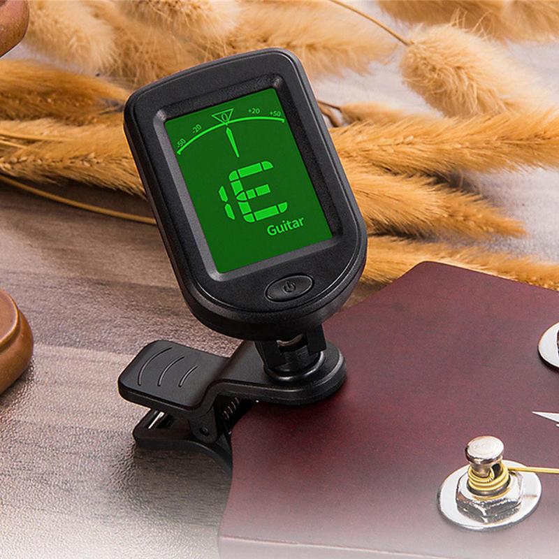 Guitar Tuner 360 Rotatable Clip-on Chromatic Digital Tuner LCD Display Tuner For Ukulele Violin Bass Acoustic Guitar Accessories