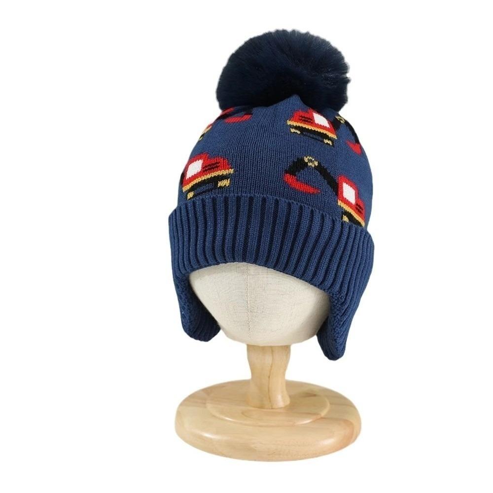 Verstellbare Ohrenklappen Mütze Warmes Fleecefutter Gestrickte Beanie Niedliche Kinder Wintermütze Winter