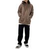 Uniqlo Solid Color Kangaroo Pocket Hooded Sweatshirt Men Sweatshirt Khaki 437317-33