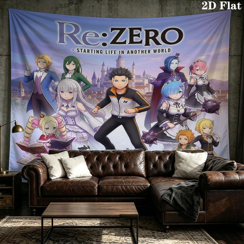 Re Zero Nástěnná tapiserie Estetická nástěnná dekorace Tištěná látková přikrývka Dekorativní tapiserie Pro ložnici Obývací pokoj Domácí dekorace