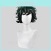 Peruca Curta de Cosplay de Alta Qualidade do Anime My Hero Academia Deku Izuku Midoriya em Verde com Preto