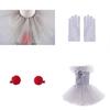 Farbenfrohes Mesh Prinzessinnenkleid Set für Halloween Kostümpartys