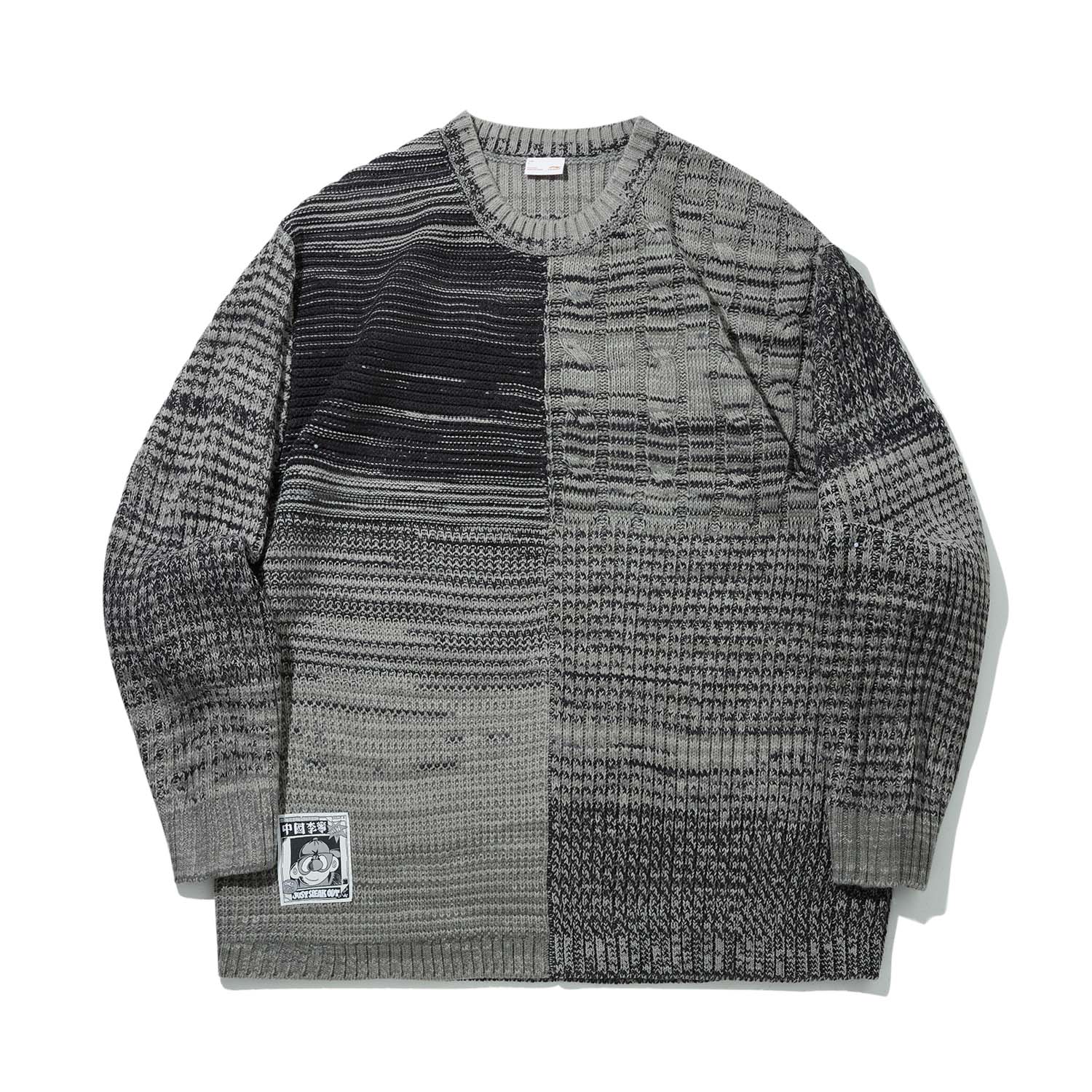 

Li Ning Atticus Torre Художественная Лимитированная Коллекция Свободный Вязаный Свитер Пуловер Мужской свитер AMBV419-4 S