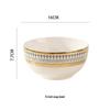 European Style Gold Rim Ceramic Dinnerware Set - Includes Large Bowls, Soup Bowls, Plates, and Rice Bowls for New Year Celebrations.