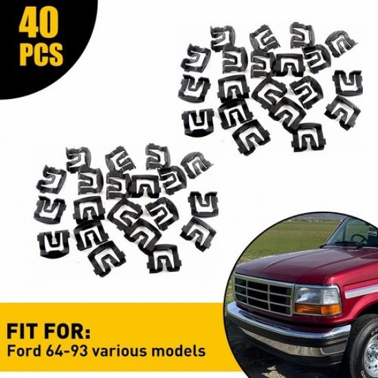 For Ford F100 F350 F150 F250 Windshield Trim Molding Clips- 40 clips US