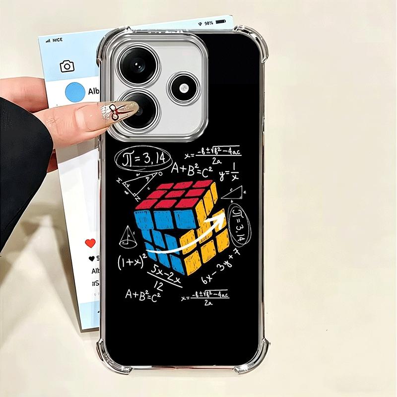 Rubik Cube Formula Spoofs Math Soft Phone Case For Xiaomi Poco X7 X8 Pro Max X6 X5 X3 F8 Ultra F7 M8 M7 M5S Redmi 15C 15A 15 14C
