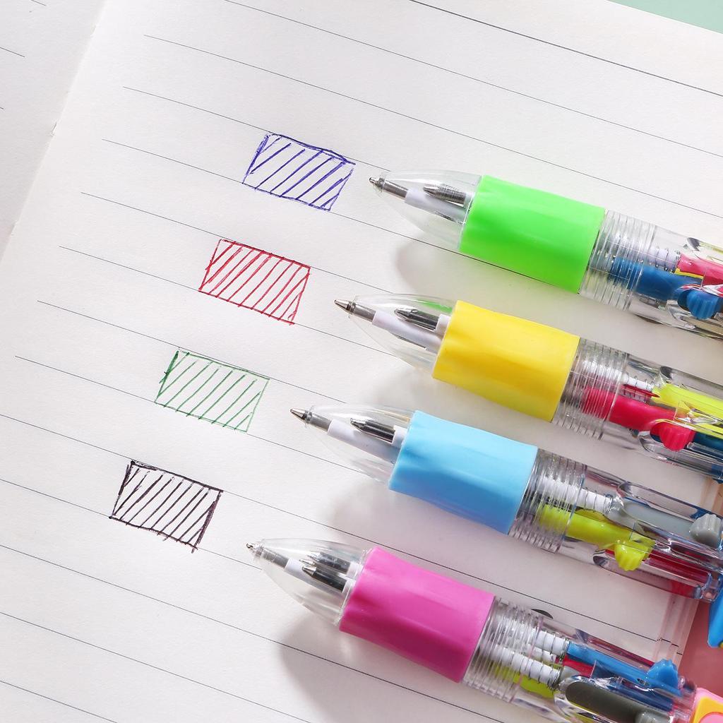Korean Cute Animal Head 4-Color Click Ballpoint Pen