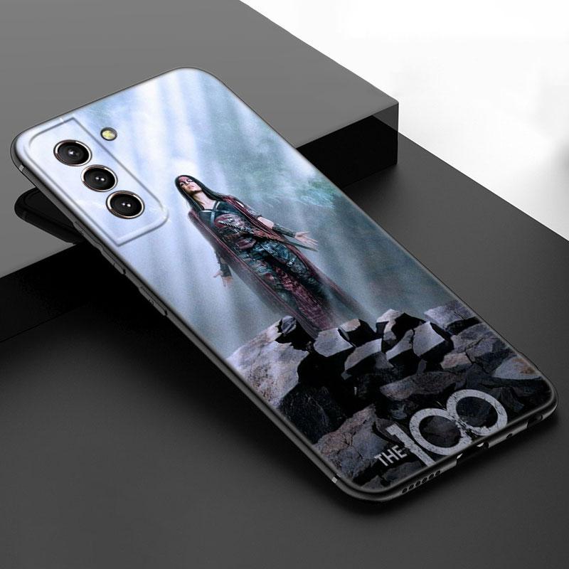 Heda Lexa The 100 Black Silicone Phone Case For Samsung Galaxy S23 S21 S20 FE S24 S22 Ultra S10E S10 S9 S8 Plus