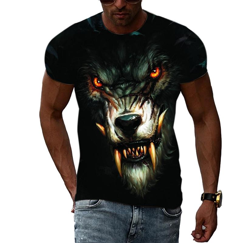 Animal Cool Bear 3D Printed T-shirt Fitness Street Fashion Casual Tops O-neck Short Sleeves Summer New Sports Clothes Tees Shirt