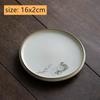 Chinese Ru Kiln Ceramic Tea Tray Teapot Teacup Mat Cute Cat Pot Bearing Round Gaiwan Tray Household Tea Set Decors Accessories
