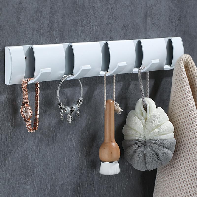 Mounted Hook Wall Floating Coat Rack Space Saving High Load Bearing Solid Color