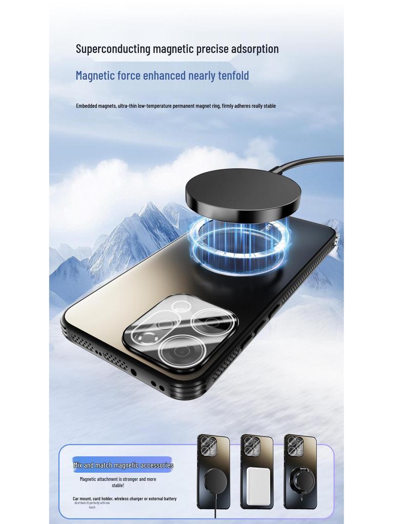 OPPO Reno 14/13 Pro Anti-Fall Magnetic Frosted Full Coverage Case
